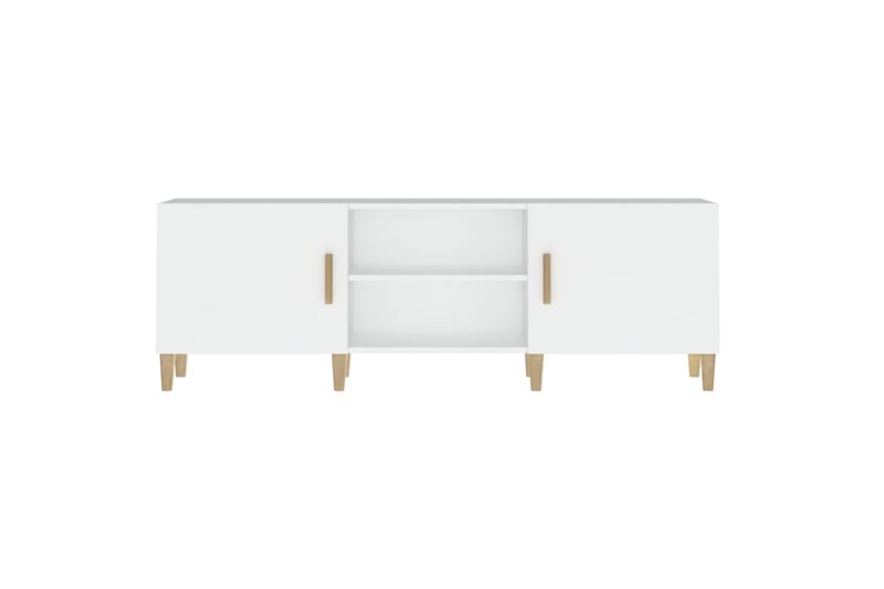 beBasic TV-benk hvit 150x30x50 cm konstruert tre - Hvit - Møbler - Mediamøbel & tv møbel - TV-benk & mediabenk