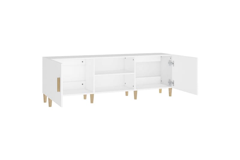 beBasic TV-benk hvit 150x30x50 cm konstruert tre - Hvit - Møbler - Mediamøbel & tv møbel - TV-benk & mediabenk