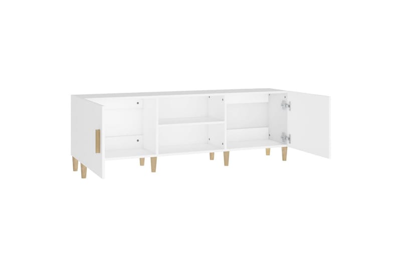 beBasic TV-benk hvit 150x30x50 cm konstruert tre - Hvit - TV-benk & mediabenk