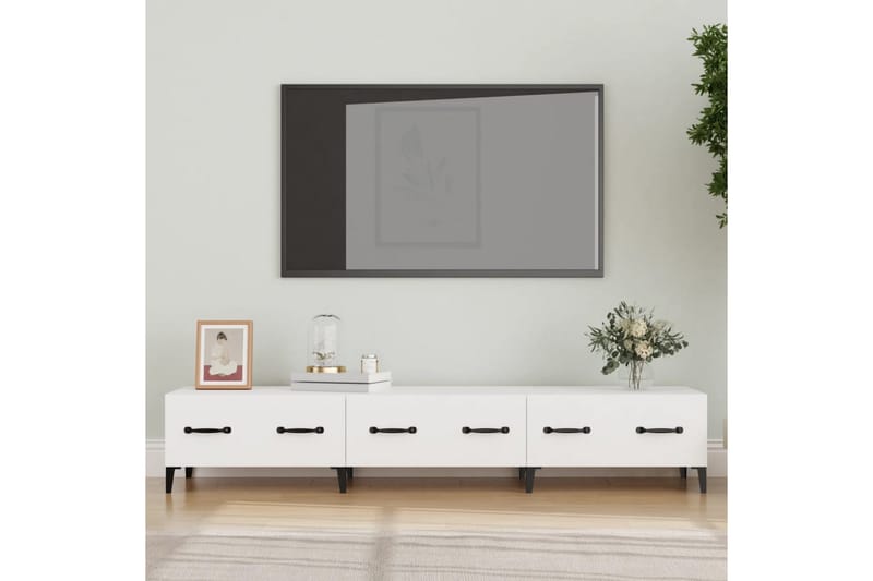 beBasic TV-benk hvit 150x34,5x30 cm konstruert tre - Hvit - TV-benk & mediabenk