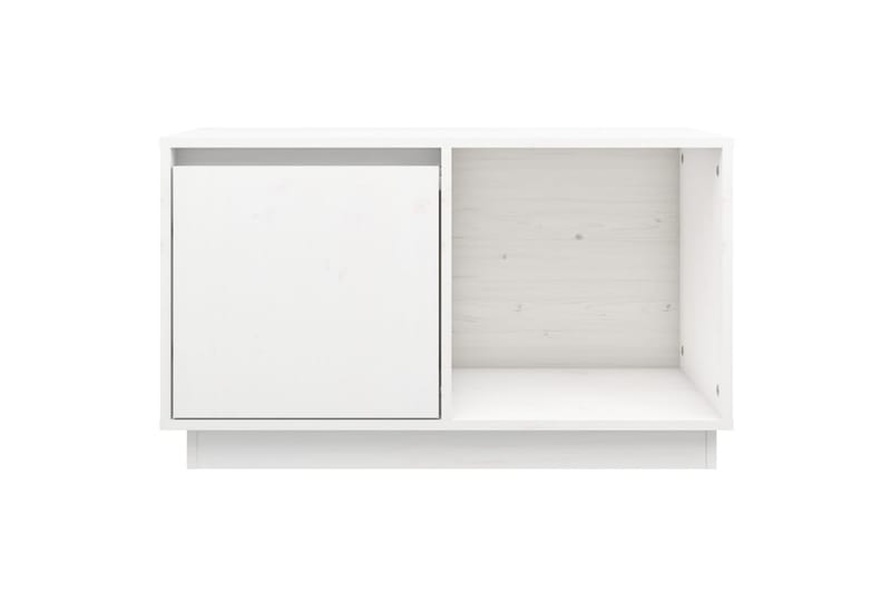 beBasic TV-benk hvit 74x35x44 cm heltre furu - Hvit - TV-benk & mediabenk