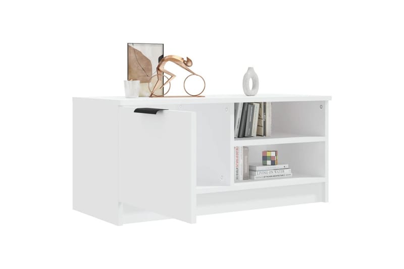 beBasic TV-benk hvit 80x35x36,5 cm konstruert tre - Hvit - Møbler - Mediamøbel & tv møbel - TV-benk & mediabenk