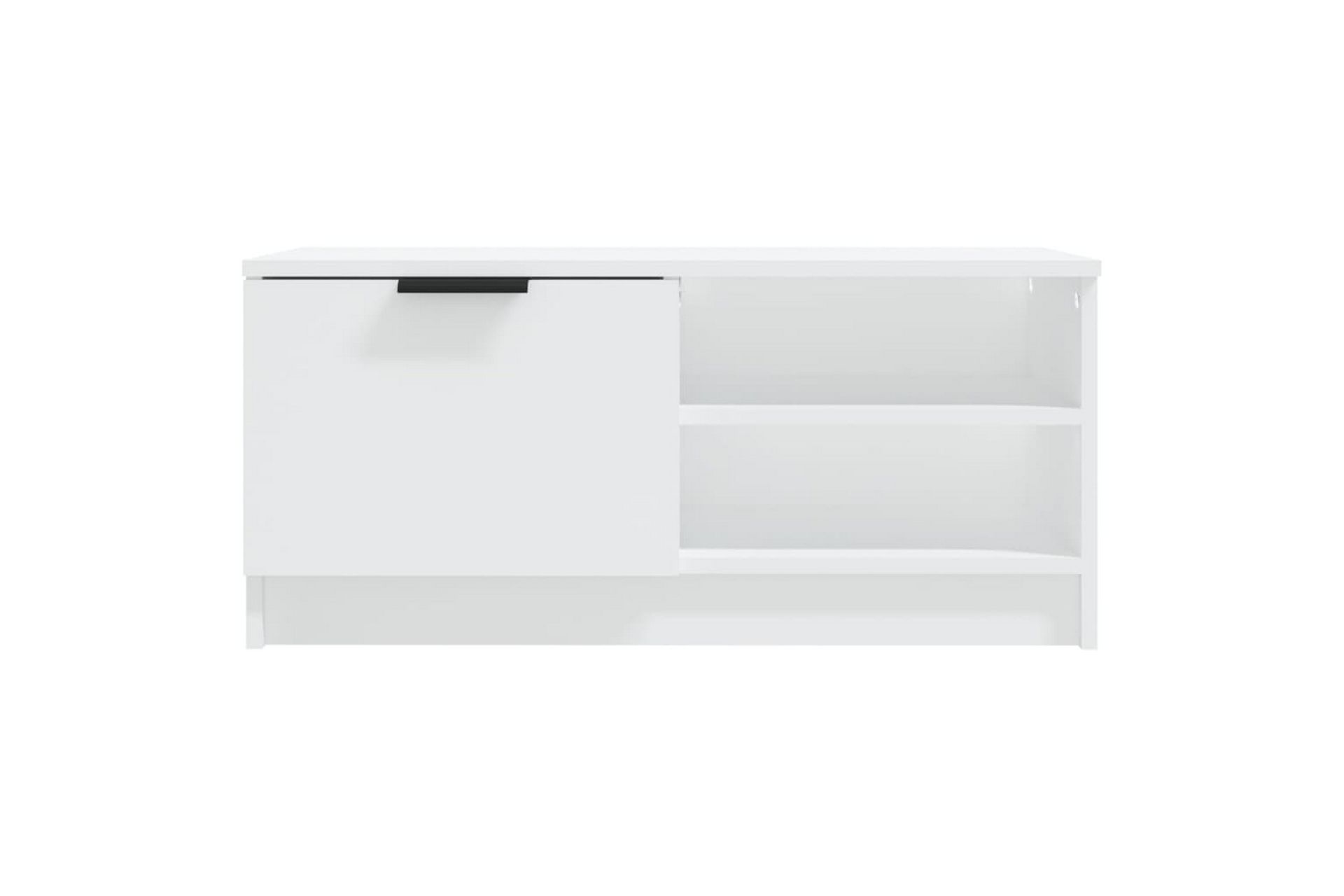 beBasic TV-benk hvit 80x35x36,5 cm konstruert tre - Hvit - Møbler - Mediamøbel & tv møbel - TV-benk & mediabenk