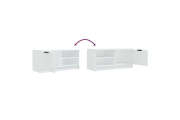 beBasic TV-benk hvit 80x35x36,5 cm konstruert tre - Hvit - Møbler - Mediamøbel & tv møbel - TV-benk & mediabenk