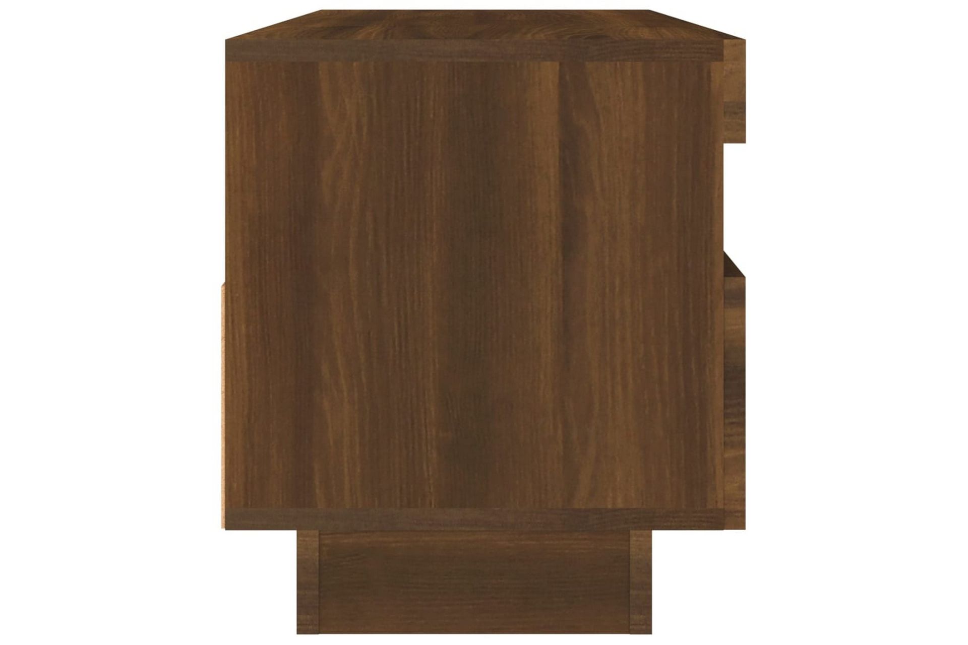 beBasic TV-benk med LED-lys brun eik 100x35x40 cm - Brun - Møbler - Mediamøbel & tv møbel - TV-benk & mediabenk