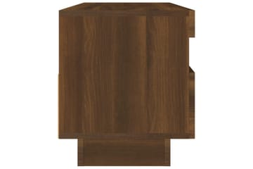 beBasic TV-benk med LED-lys brun eik 100x35x40 cm - Brun - Møbler - Mediamøbel & tv møbel - TV-benk & mediabenk