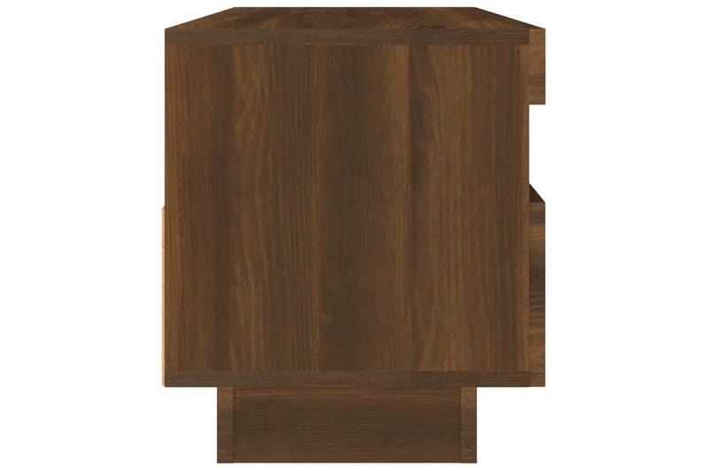 beBasic TV-benk med LED-lys brun eik 100x35x40 cm - Brun - Møbler - Mediamøbel & tv møbel - TV-benk & mediabenk