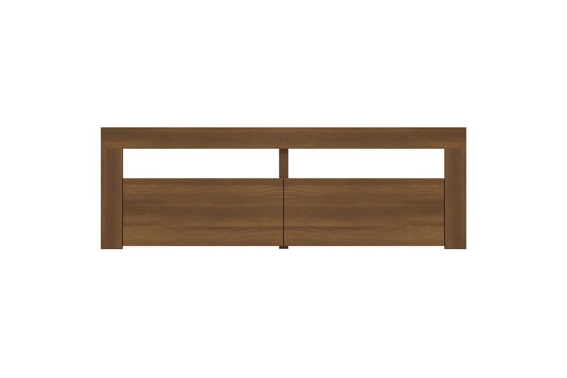 beBasic TV-benk med LED-lys brun eik 120x35x40 cm - Brun - Møbler - Mediamøbel & tv møbel - TV-benk & mediabenk