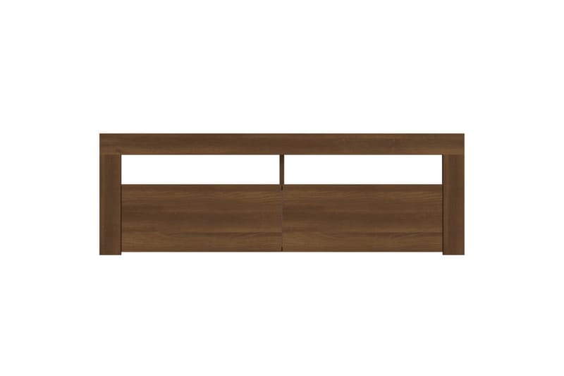 beBasic TV-benk med LED-lys brun eik 120x35x40 cm - Brun - Møbler - Mediamøbel & tv møbel - TV-benk & mediabenk