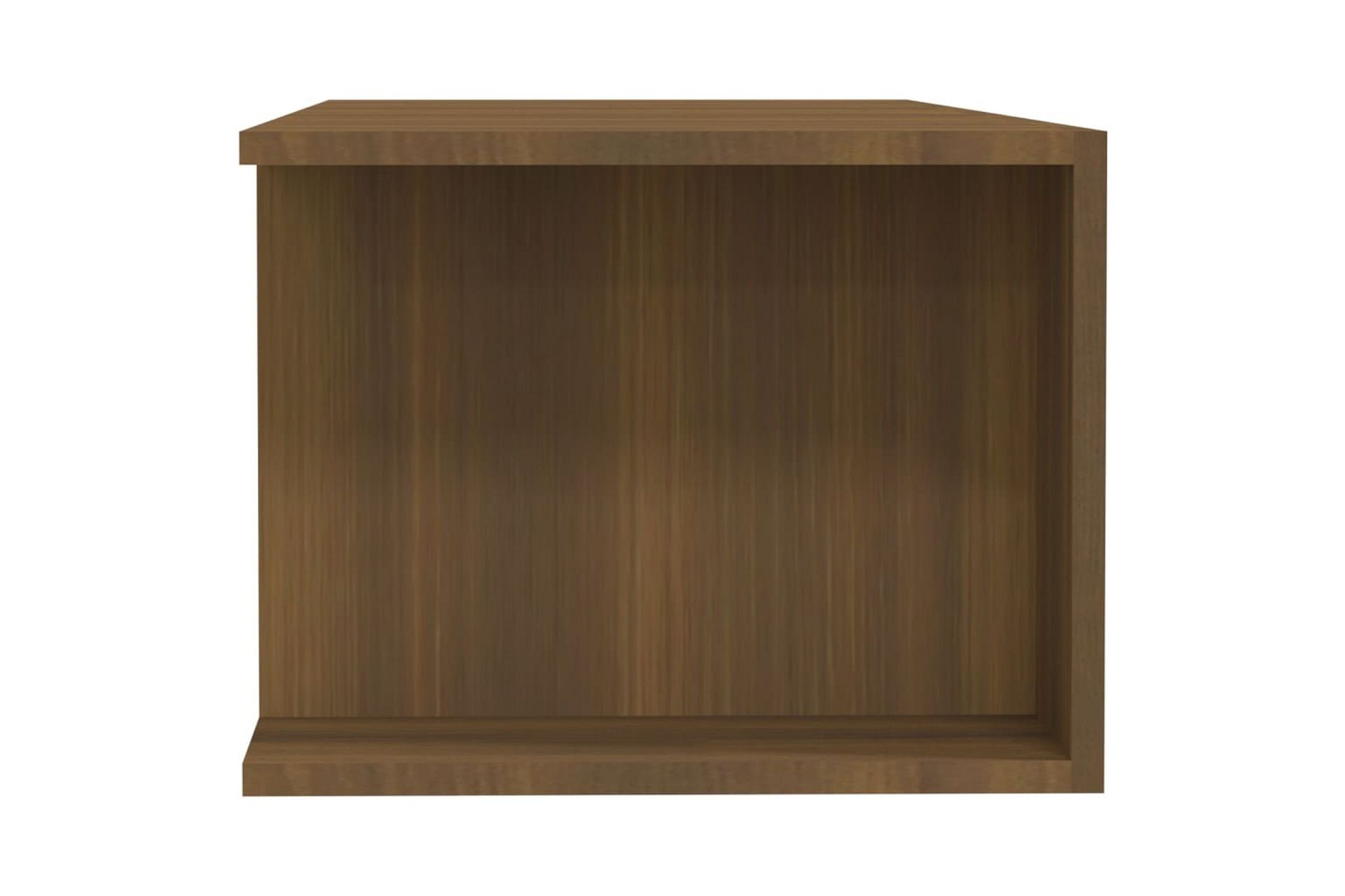 beBasic TV-benk med LED-lys brun eik 135x39x30 cm - Brun - Møbler - Mediamøbel & tv møbel - TV-benk & mediabenk