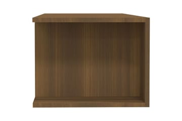 beBasic TV-benk med LED-lys brun eik 135x39x30 cm - Brun - Møbler - Mediamøbel & tv møbel - TV-benk & mediabenk