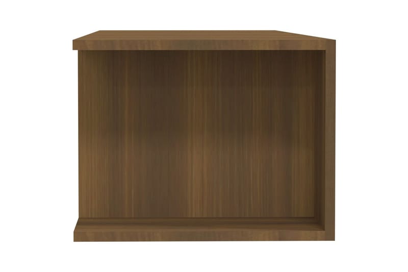 beBasic TV-benk med LED-lys brun eik 135x39x30 cm - Brun - Møbler - Mediamøbel & tv møbel - TV-benk & mediabenk