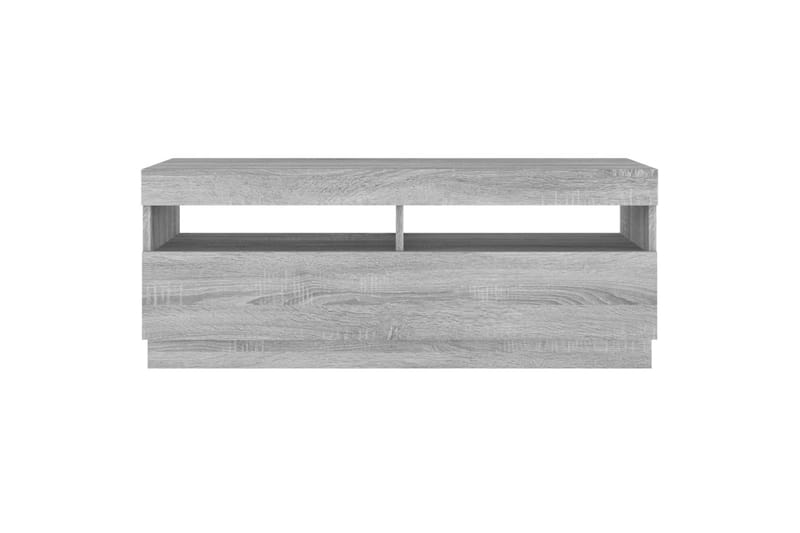 beBasic TV-benk med LED-lys grå sonoma 100x35x40 cm - GrÃ¥ - Møbler - Mediamøbel & tv møbel - TV-benk & mediabenk
