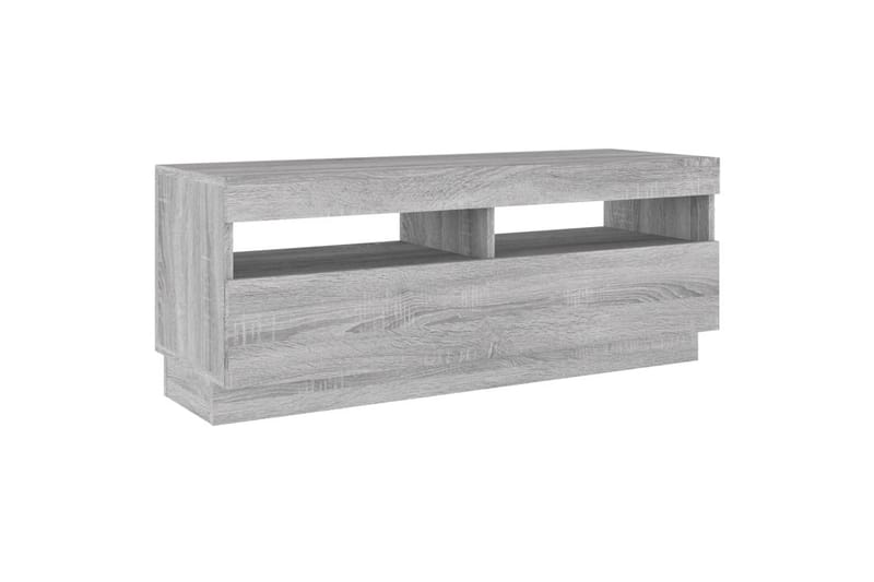 beBasic TV-benk med LED-lys grå sonoma 100x35x40 cm - GrÃ¥ - Møbler - Mediamøbel & tv møbel - TV-benk & mediabenk