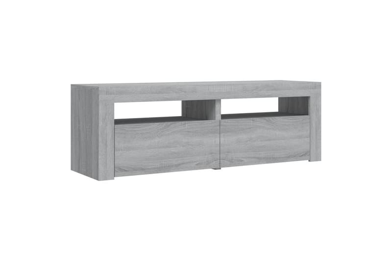 beBasic TV-benk med LED-lys grå sonoma 120x35x40 cm - GrÃ¥ - Møbler - Mediamøbel & tv møbel - TV-benk & mediabenk