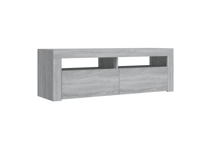 beBasic TV-benk med LED-lys grå sonoma 120x35x40 cm - GrÃ¥ - Møbler - Mediamøbel & tv møbel - TV-benk & mediabenk