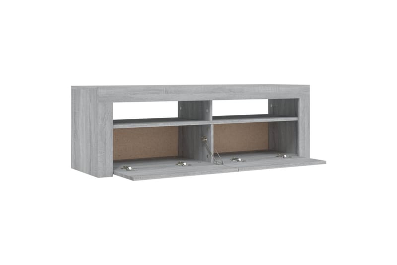 beBasic TV-benk med LED-lys grå sonoma 120x35x40 cm - GrÃ¥ - Møbler - Mediamøbel & tv møbel - TV-benk & mediabenk