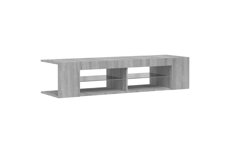 beBasic TV-benk med LED-lys grå sonoma 135x39x30 cm - GrÃ¥ - Møbler - Mediamøbel & tv møbel - TV-benk & mediabenk
