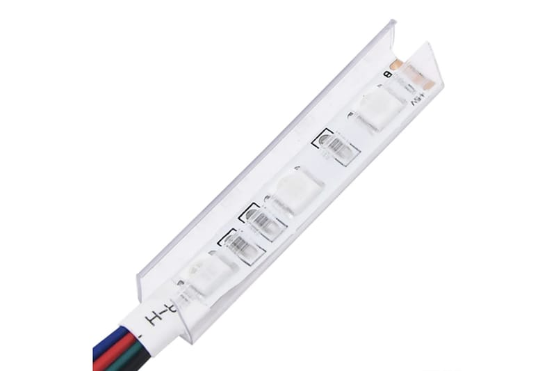 beBasic TV-benk med LED-lys røkt eik 120x35x40 cm - Brun - Møbler - Mediamøbel & tv møbel - TV-benk & mediabenk