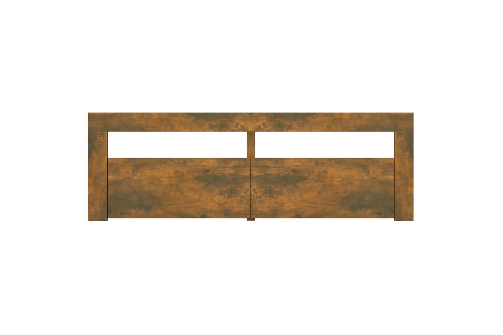 beBasic TV-benk med LED-lys røkt eik 120x35x40 cm - Brun - Møbler - Mediamøbel & tv møbel - TV-benk & mediabenk