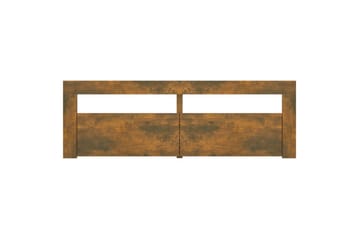 beBasic TV-benk med LED-lys røkt eik 120x35x40 cm - Brun - Møbler - Mediamøbel & tv møbel - TV-benk & mediabenk