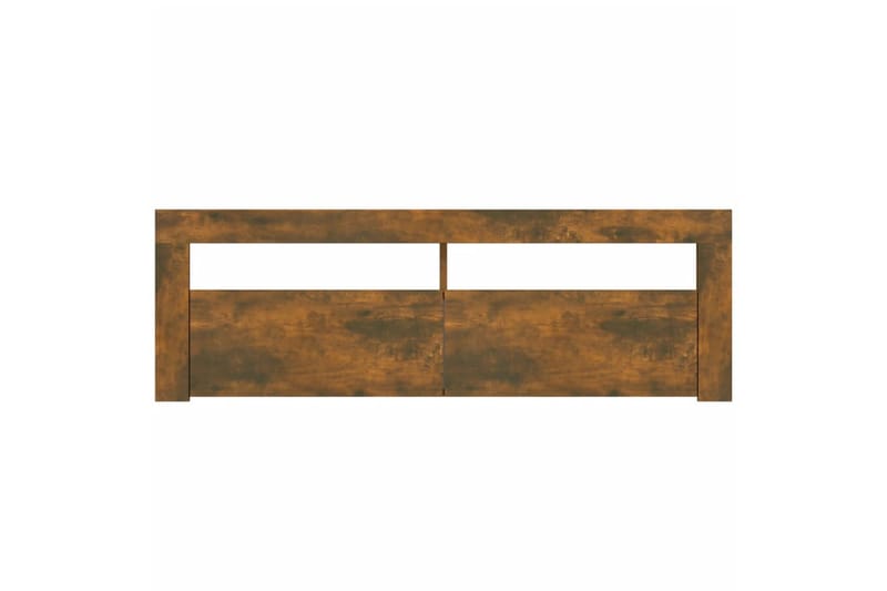 beBasic TV-benk med LED-lys røkt eik 120x35x40 cm - Brun - Møbler - Mediamøbel & tv møbel - TV-benk & mediabenk