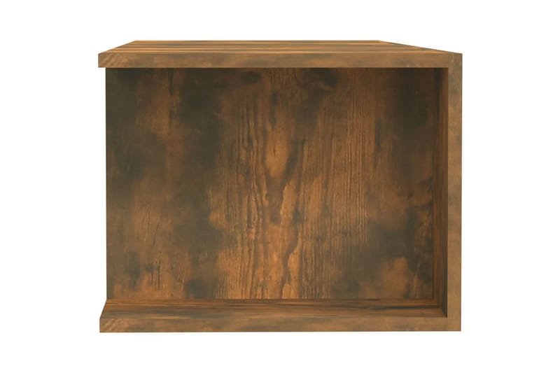 beBasic TV-benk med LED-lys røkt eik 135x39x30 cm - Brun - Møbler - Mediamøbel & tv møbel - TV-benk & mediabenk