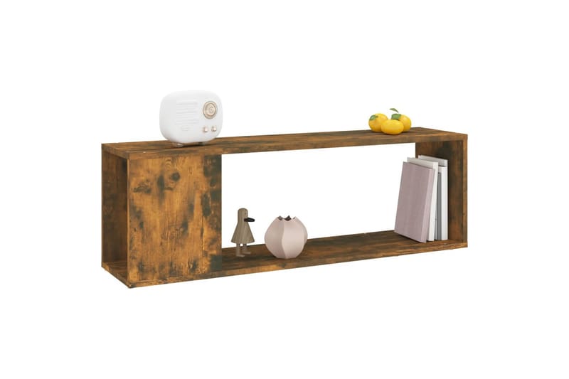 beBasic TV-benk røkt eik 100x24x32 cm konstruert tre - Brun - Møbler - Mediamøbel & tv møbel - TV-benk & mediabenk