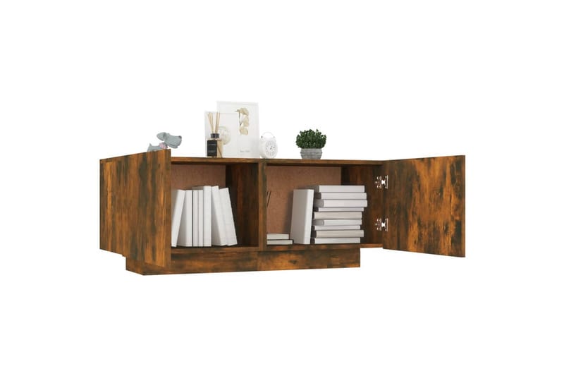 beBasic TV-benk røkt eik 100x35x40 cm konstruert tre - Brun - Møbler - Mediamøbel & tv møbel - TV-benk & mediabenk
