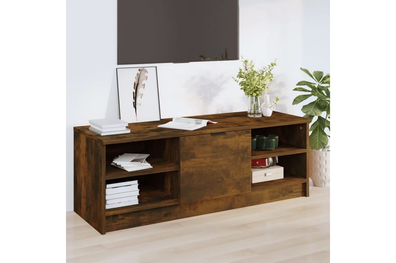 beBasic TV-benk røkt eik 102x35,5x36,5 cm konstruert tre - Brun - Møbler - Mediamøbel & tv møbel - TV-benk & mediabenk