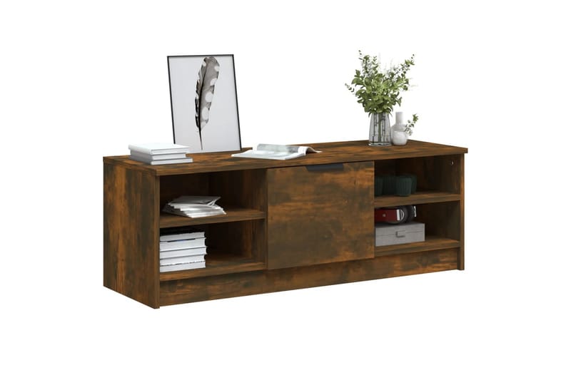 beBasic TV-benk røkt eik 102x35,5x36,5 cm konstruert tre - Brun - Møbler - Mediamøbel & tv møbel - TV-benk & mediabenk