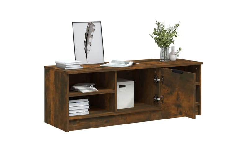 beBasic TV-benk røkt eik 102x35,5x36,5 cm konstruert tre - Brun - Møbler - Mediamøbel & tv møbel - TV-benk & mediabenk