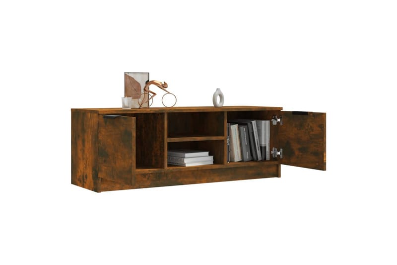 beBasic TV-benk røkt eik 102x35x36,5 cm konstruert tre - Brun - Møbler - Mediamøbel & tv møbel - TV-benk & mediabenk