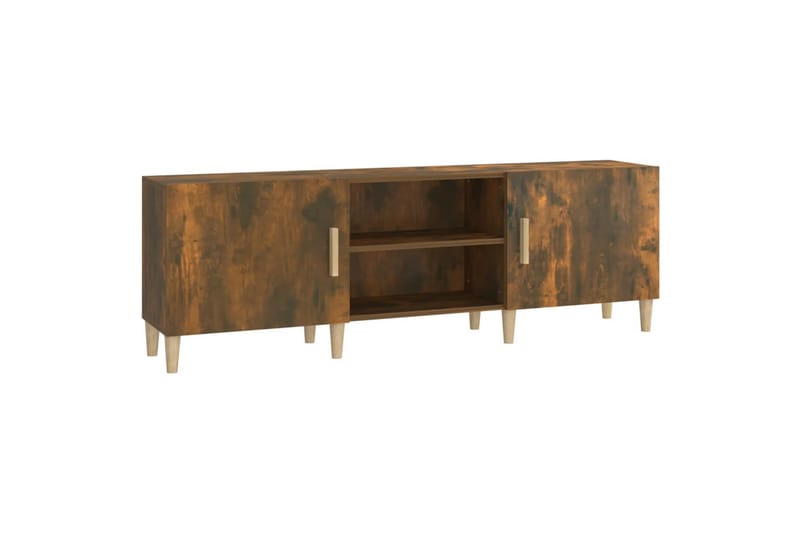 beBasic TV-benk røkt eik 150x30x50 cm konstruert tre - Brun - Møbler - Mediamøbel & tv møbel - TV-benk & mediabenk