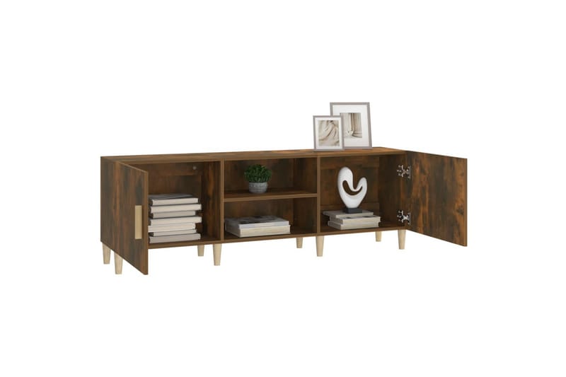beBasic TV-benk røkt eik 150x30x50 cm konstruert tre - Brun - Møbler - Mediamøbel & tv møbel - TV-benk & mediabenk