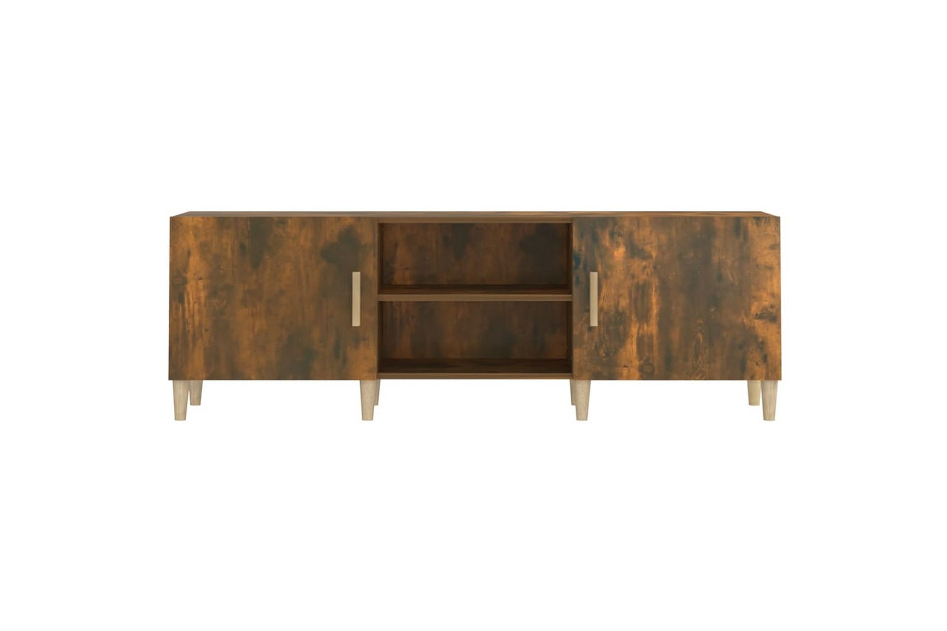 beBasic TV-benk røkt eik 150x30x50 cm konstruert tre - Brun - Møbler - Mediamøbel & tv møbel - TV-benk & mediabenk
