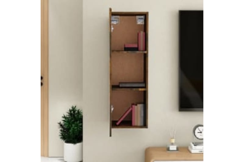 beBasic TV-benk røkt eik 30,5x30x90 cm konstruert tre - Brun - Møbler - Mediamøbel & tv møbel - TV-benk & mediabenk