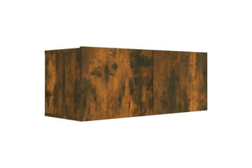 beBasic TV-benk røkt eik 80x30x30 cm konstruert tre - Brun - Møbler - Mediamøbel & tv møbel - TV-benk & mediabenk