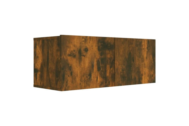 beBasic TV-benk røkt eik 80x30x30 cm konstruert tre - Brun - Møbler - Mediamøbel & tv møbel - TV-benk & mediabenk