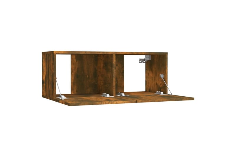 beBasic TV-benk røkt eik 80x30x30 cm konstruert tre - Brun - Møbler - Mediamøbel & tv møbel - TV-benk & mediabenk