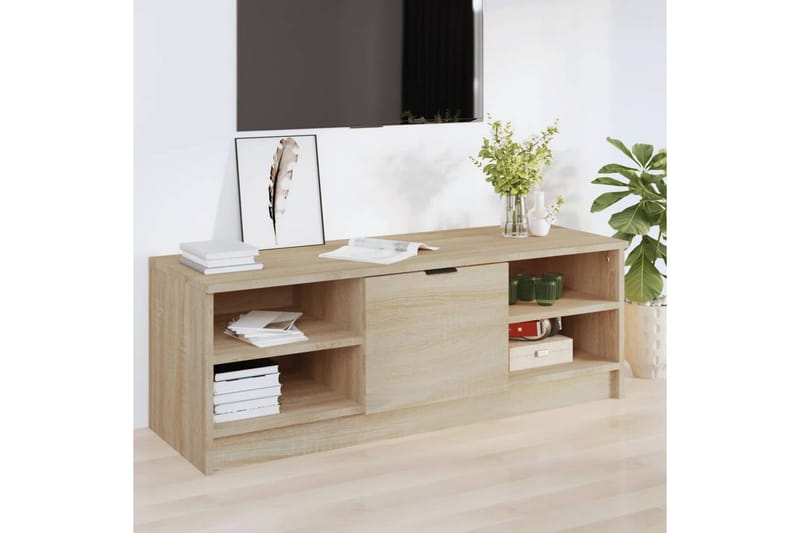 beBasic TV-benk sonoma eik 102x35,5x36,5 cm konstruert tre - Brun - Møbler - Mediamøbel & tv møbel - TV-benk & mediabenk
