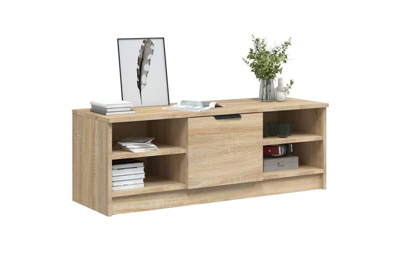 beBasic TV-benk sonoma eik 102x35,5x36,5 cm konstruert tre - Brun - Møbler - Mediamøbel & tv møbel - TV-benk & mediabenk