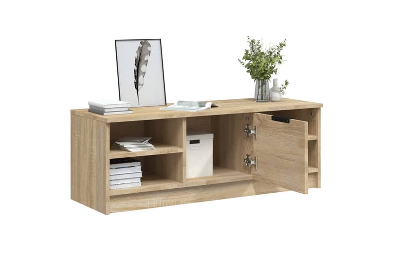 beBasic TV-benk sonoma eik 102x35,5x36,5 cm konstruert tre - Brun - Møbler - Mediamøbel & tv møbel - TV-benk & mediabenk