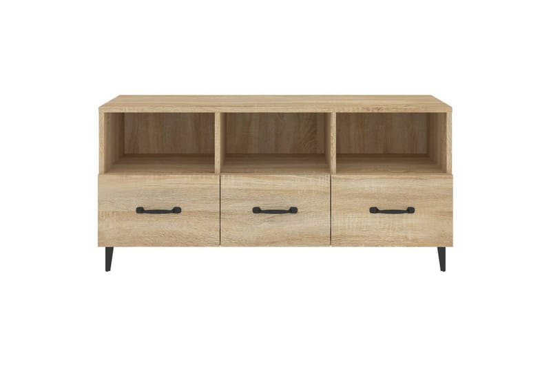 beBasic TV-benk sonoma eik 102x35x50 cm konstruert tre - Brun - Møbler - Mediamøbel & tv møbel - TV-benk & mediabenk