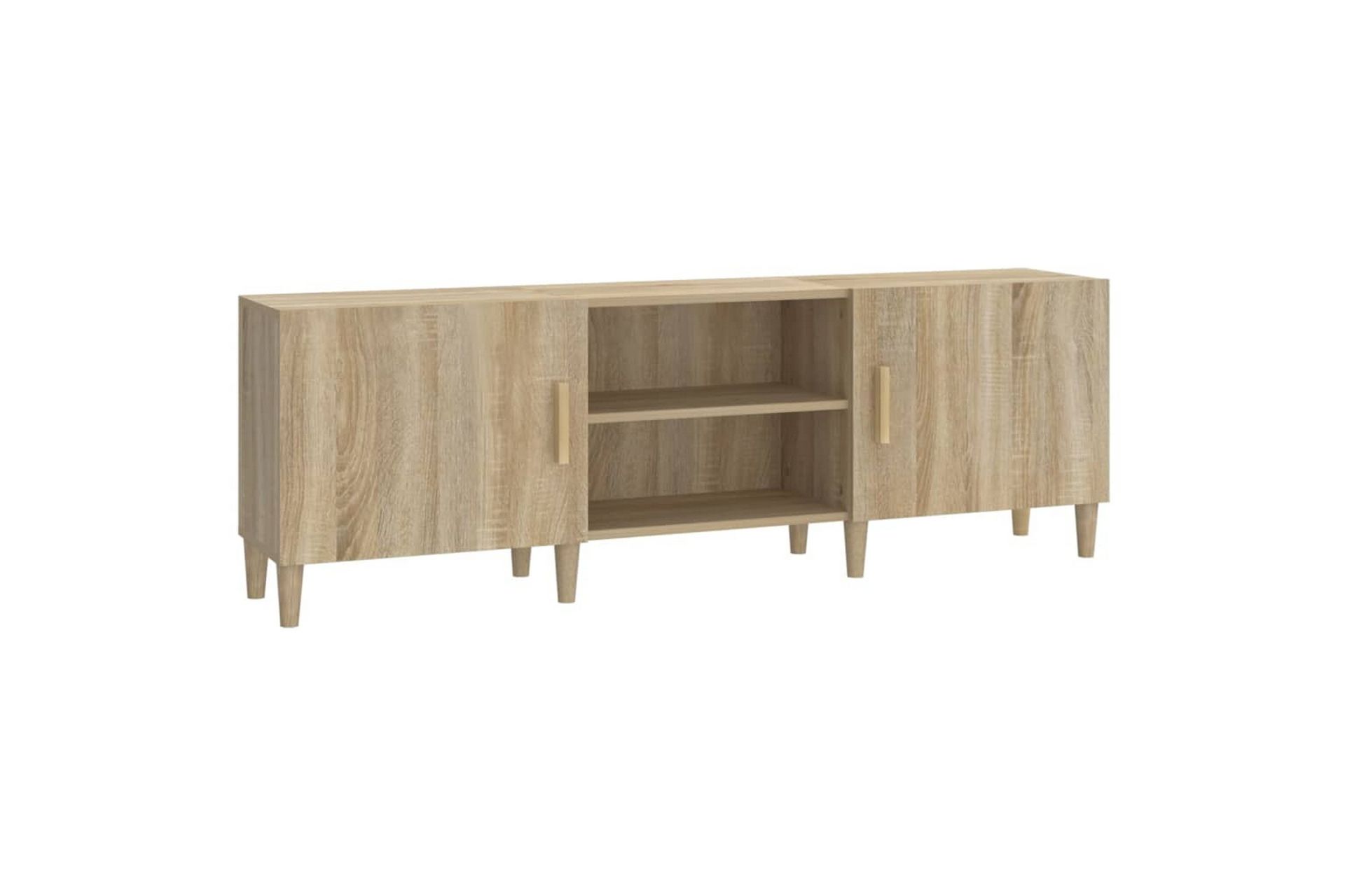 beBasic TV-benk sonoma eik 150x30x50 cm konstruert tre - Brun - Møbler - Mediamøbel & tv møbel - TV-benk & mediabenk
