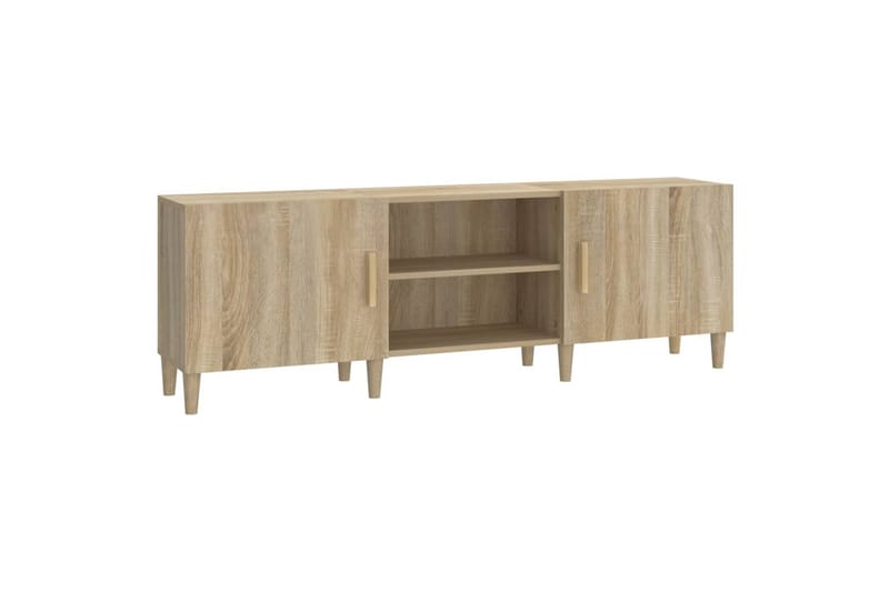 beBasic TV-benk sonoma eik 150x30x50 cm konstruert tre - Brun - Møbler - Mediamøbel & tv møbel - TV-benk & mediabenk