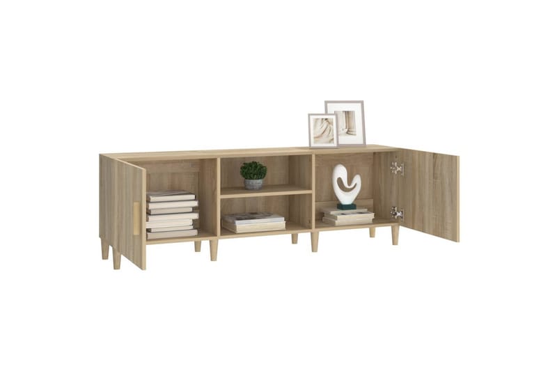 beBasic TV-benk sonoma eik 150x30x50 cm konstruert tre - Brun - Møbler - Mediamøbel & tv møbel - TV-benk & mediabenk