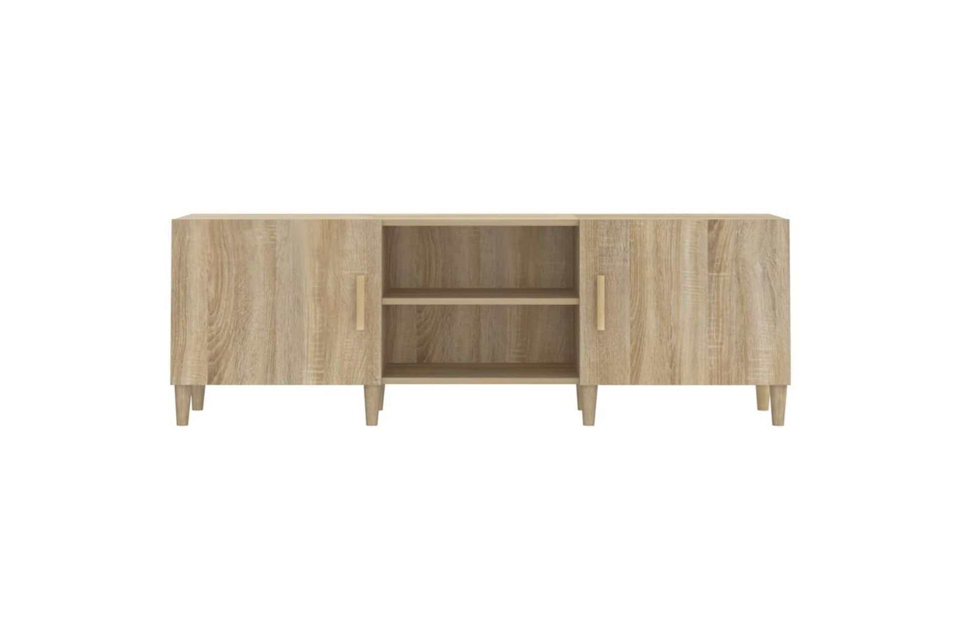 beBasic TV-benk sonoma eik 150x30x50 cm konstruert tre - Brun - Møbler - Mediamøbel & tv møbel - TV-benk & mediabenk