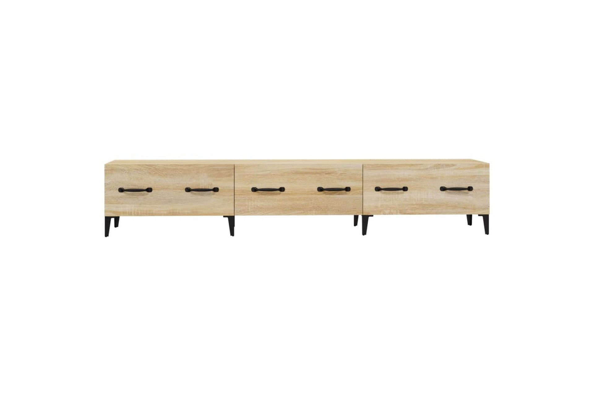 beBasic TV-benk sonoma eik 150x34,5x30 cm konstruert tre - Brun - Møbler - Mediamøbel & tv møbel - TV-benk & mediabenk