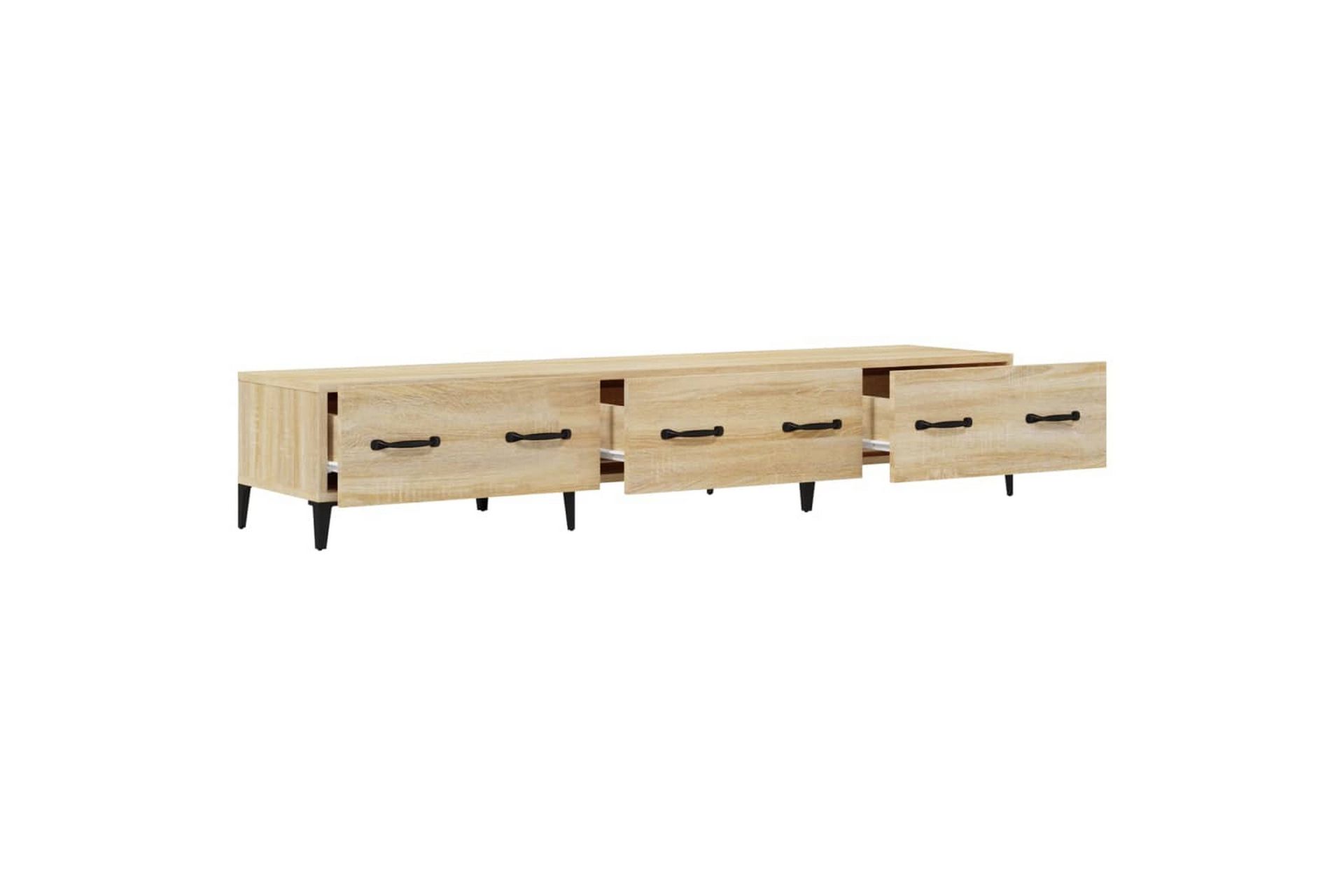 beBasic TV-benk sonoma eik 150x34,5x30 cm konstruert tre - Brun - Møbler - Mediamøbel & tv møbel - TV-benk & mediabenk